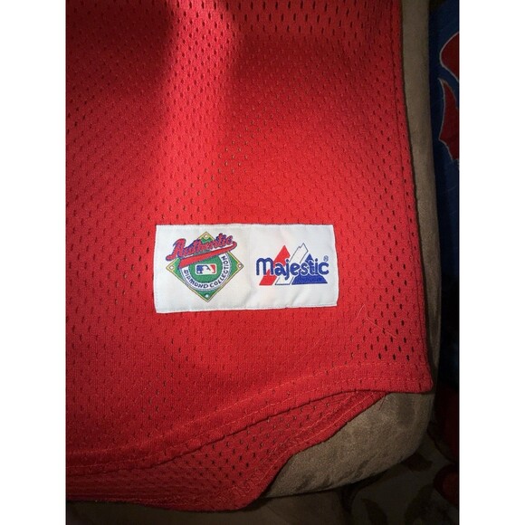 VTG 2000's Authentic Majestic St. Louis Cardinals Mark McGwire Jersey Mens Red L - Picture 6 of 7